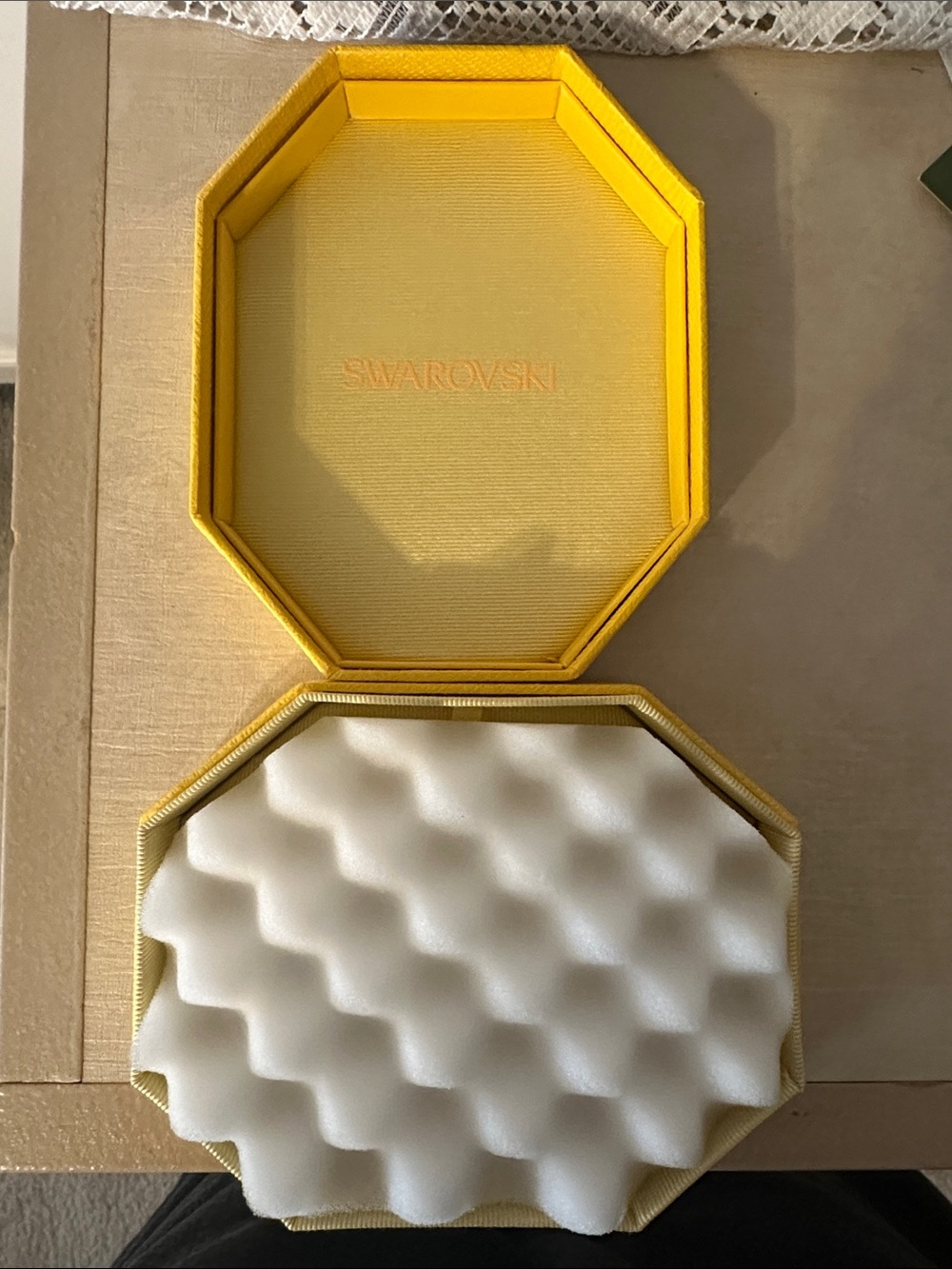 Yellow Octagonal Jewelry Box - Picture 3 of 4